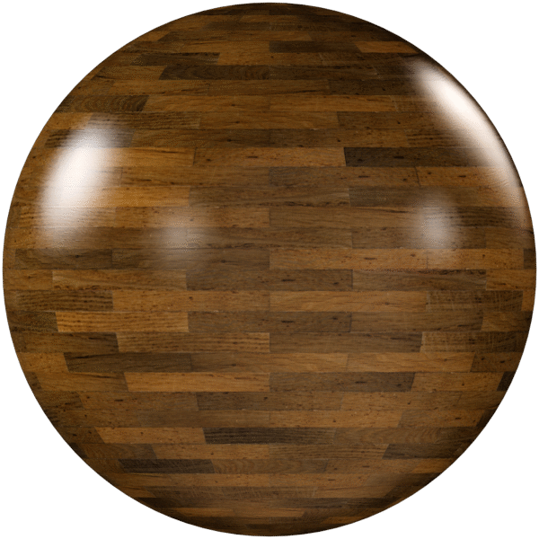 Wood Floor Brick Bond Glossy Brown 03