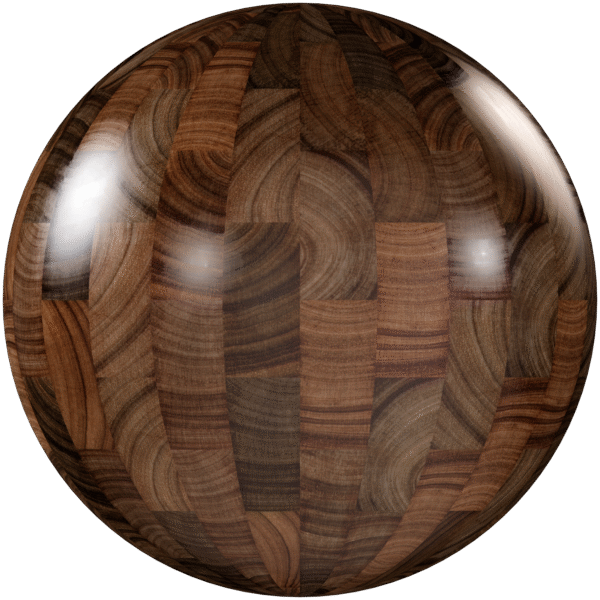 Wood Floor Brick Bond Glossy Dark Brown 04