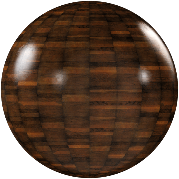 Wood Floor Stack Bond Glossy Dark Brown 01