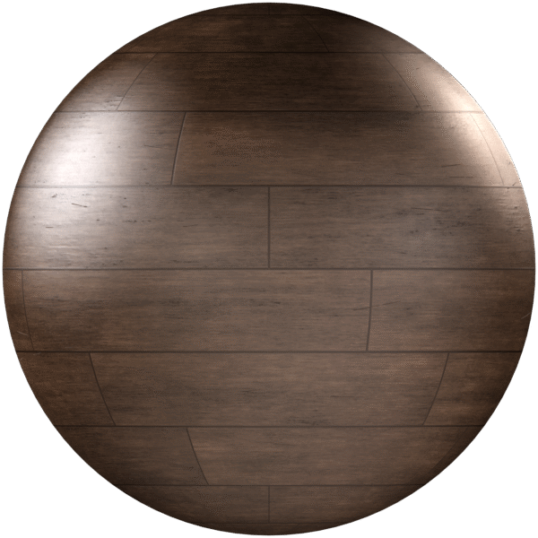 Wood Floor Strip Glossy Dark Brown 04