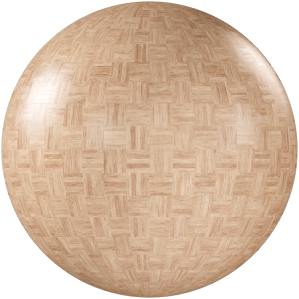 Wood Parquet Checkerboard Glossy Beige 04