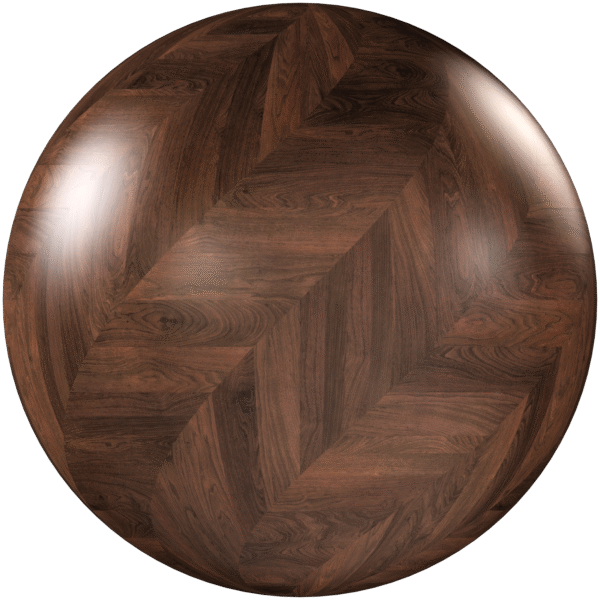 Wood Parquet Chevron Glossy Brown 01