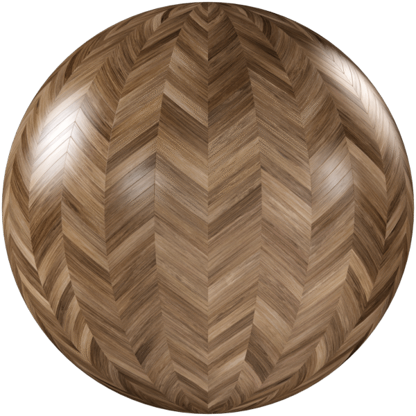 Wood Parquet Chevron Glossy Brown 04