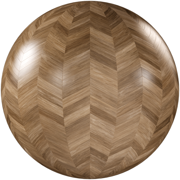 Wood Parquet Chevron Glossy Light Brown 03