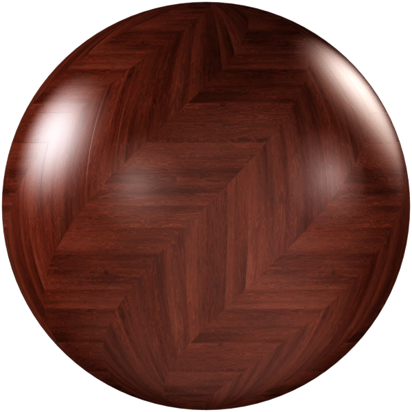 Wood Parquet Chevron Glossy Warm Brown 01