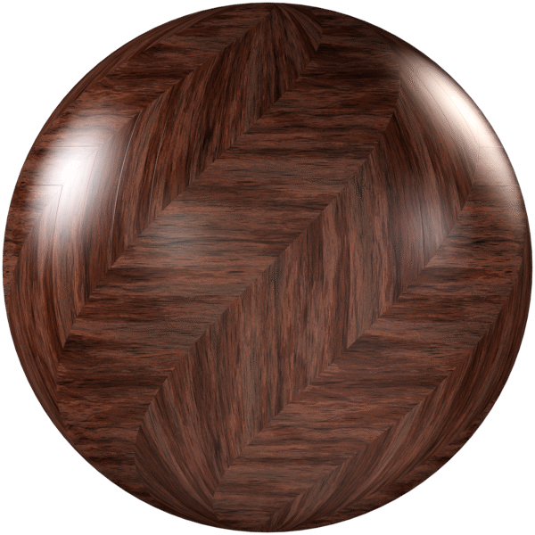 Wood Parquet Chevron Glossy Warm Brown 02