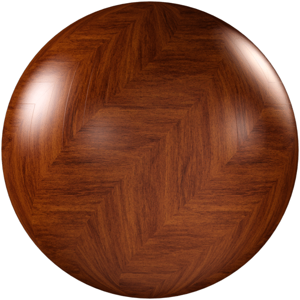 Wood Parquet Chevron Glossy Warm Brown 03