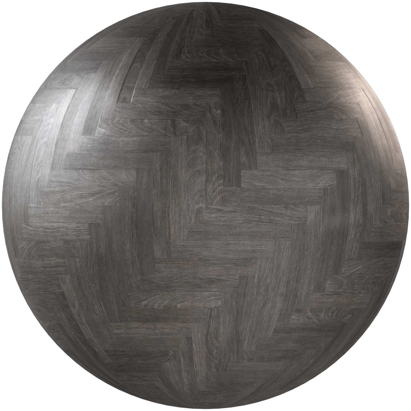 Wood Parquet Herringbone Glossy Black 01