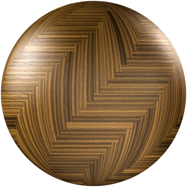 Wood Parquet Herringbone Glossy Light Brown 02