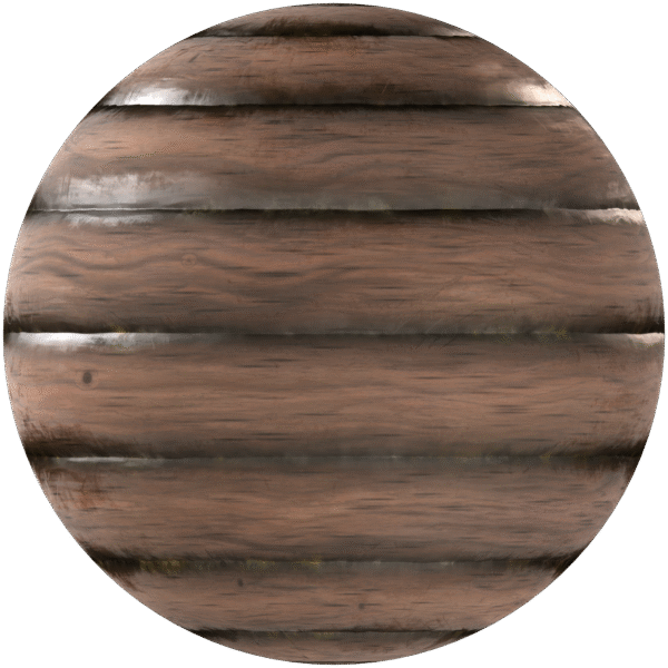 Wood Siding Raw Log Brown 01