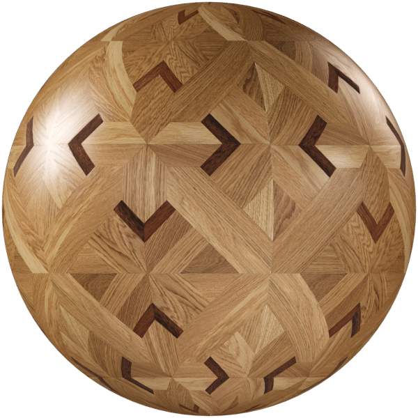 Wood parquet Mosaic Glossy Light Brown 01
