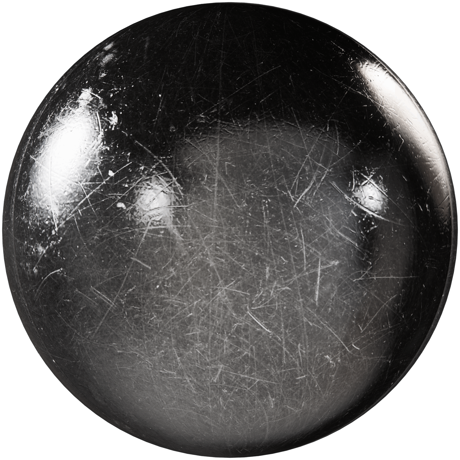 Metal Enameled Worn Scratches Black 01