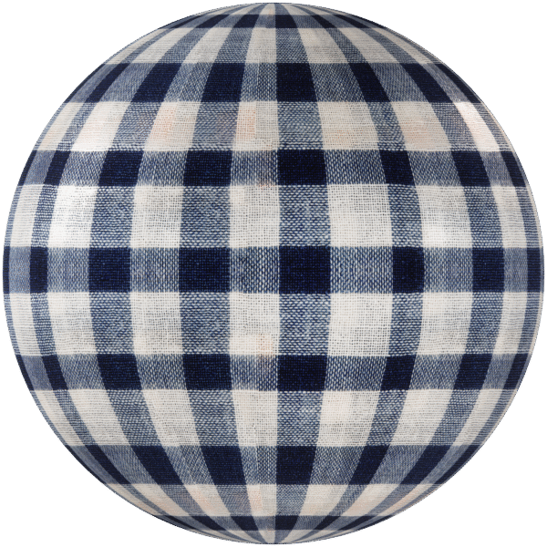 Fabric Gingham Checkered Blue 02