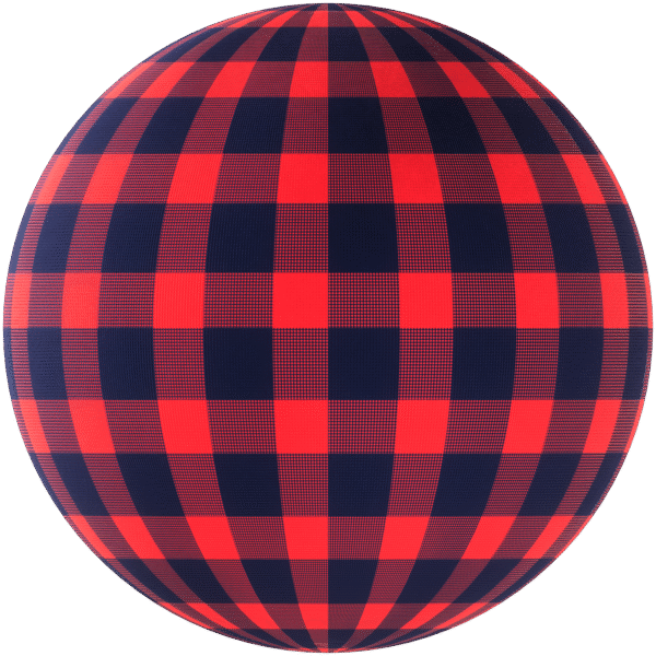 Fabric Gingham Checkered Red 03