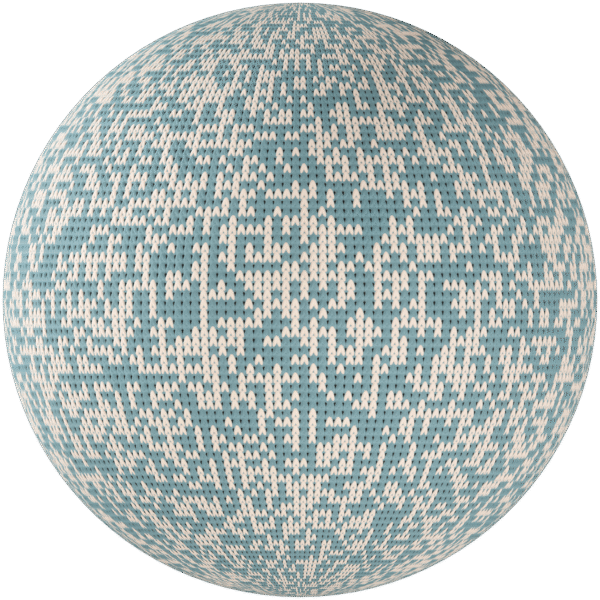 Fabric Knitted Blue 03